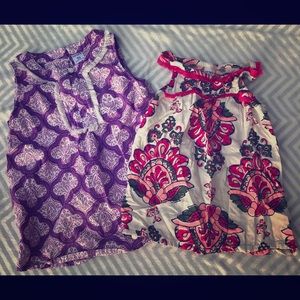 2 Carter’s Dressy Summer Sleeveless Shirts size 5t